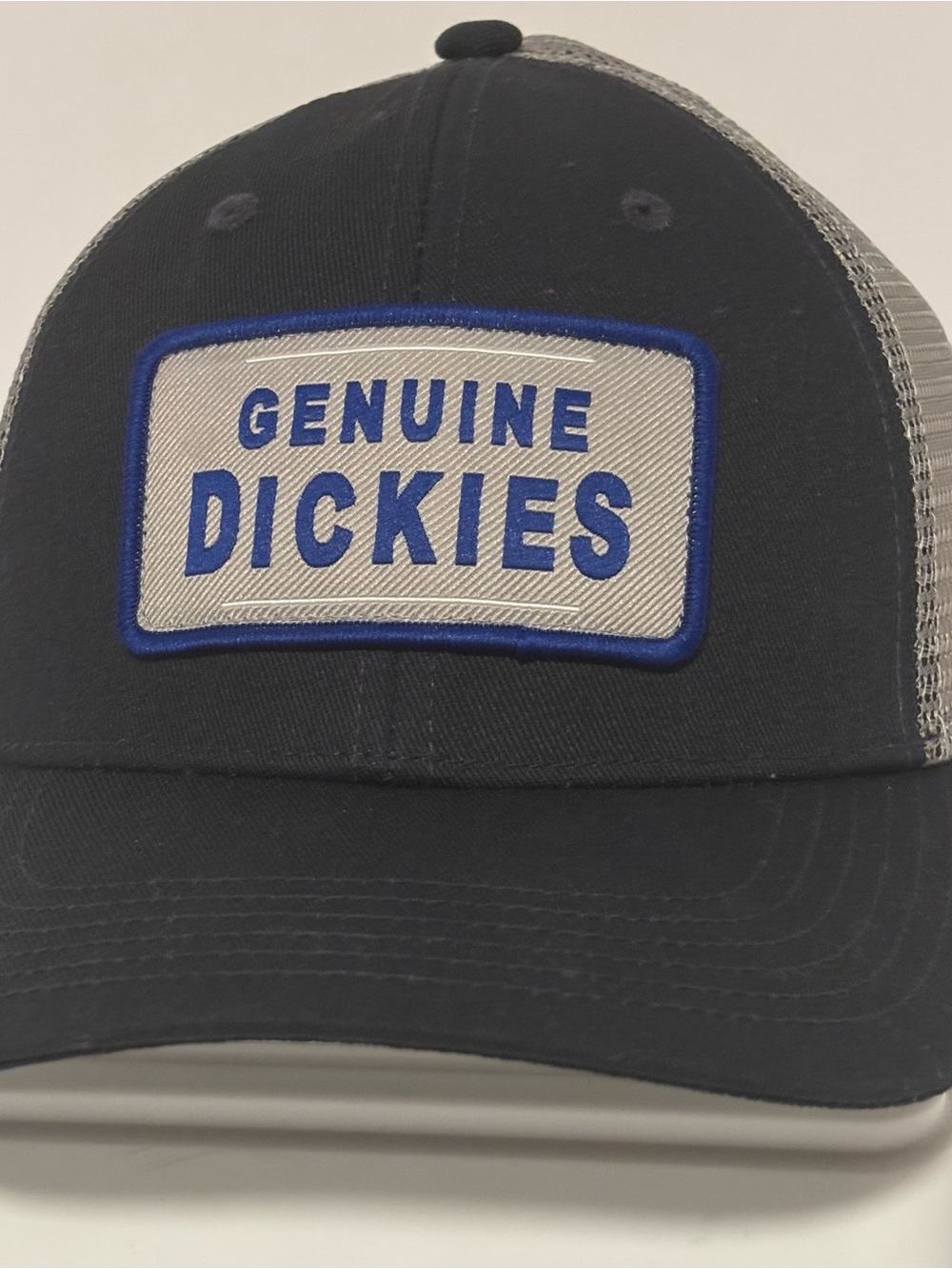 Dickies Navy and Gray 'Genuine Dickies' Patch Trucker Hat